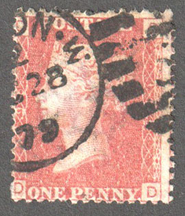 Great Britain Scott 33 Used Plate 195 - DD - Click Image to Close